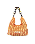 orange Sequin cotton mini purse
Inner lining
Magnetic clasp closure