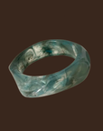 green Acrylic marble pattern bangle bracelet