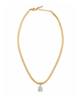 gold 18K Gold Non-Tarnish CZ Snake Chain Necklace
18K Gold Plating
Cubic Zirconia
Stainless Steel