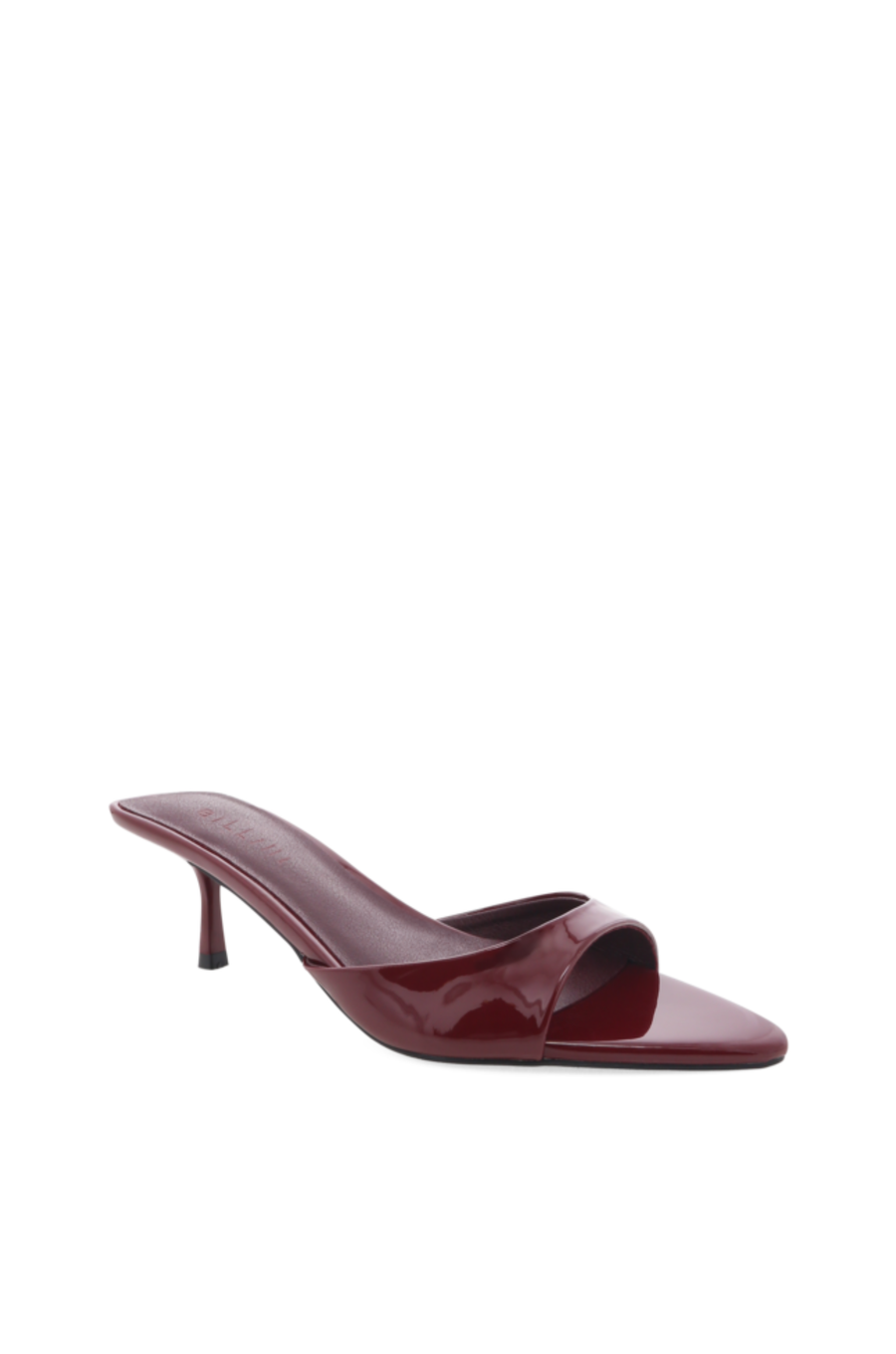 burgundy pointed kitten heel billini