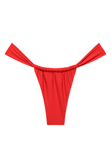 Low-Rise bikini bottoms
High-Cut
Bottom slides to adjust to your coverage preference
Wear two ways with straps high or low on the hip
Supplex Lycra/Extra Life Nylon
red bikini bottoms
fourth of july bikini outfit
