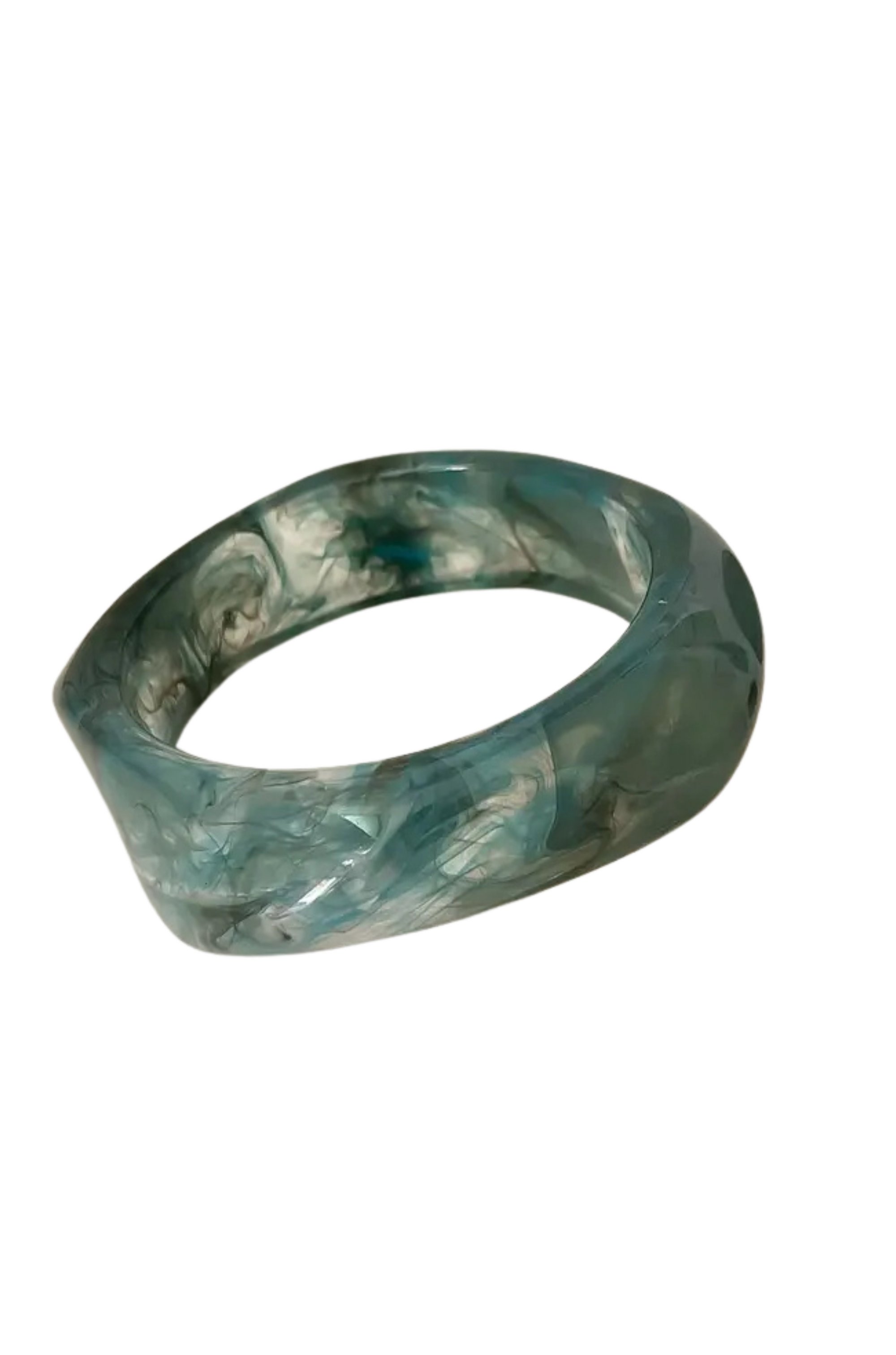 Acrylic marble pattern bangle bracelet