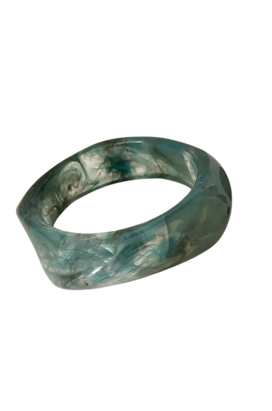 Acrylic marble pattern bangle bracelet