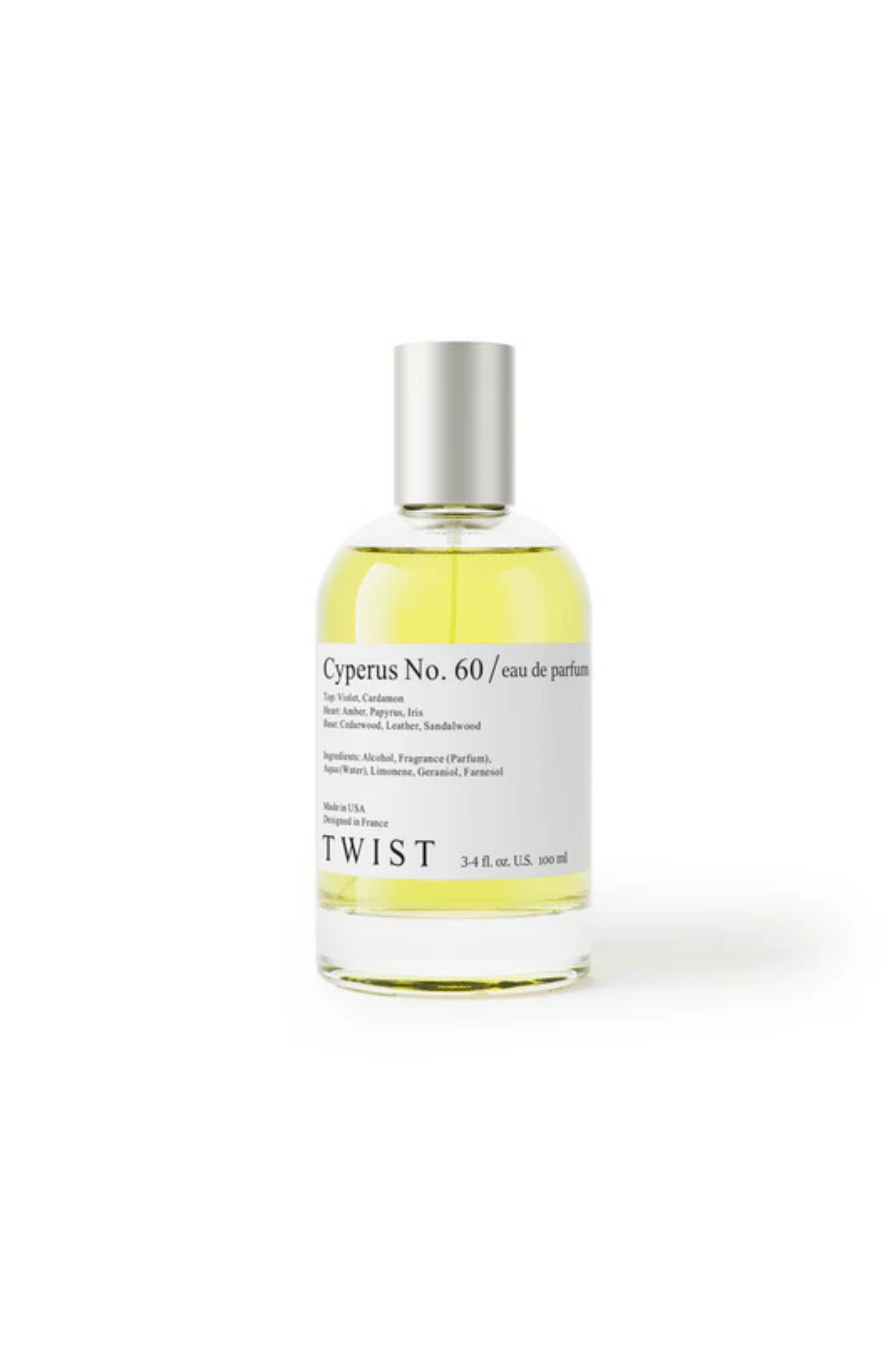 Unisex perfume
Top Note
Violet, Cardamon
Heart Note
Amber, Papyrus, Iris
Base Note
Cedarwood, Leather, Sandalwood
Alcohol, Fragrance (Parfum), Aqua (Water), Limonene, Geraniol, Farnesol