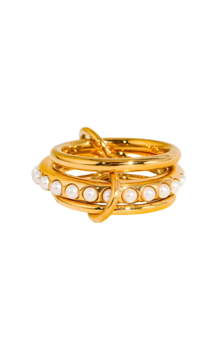 18K Gold Non-Tarnish Multi Stack Pearl Band Ring
18K Gold Plating
Stainless Steel
Size 8 Measurement: 0.714 Diameter/2.24 Circumference
Lead-free
Nickel-safe
Hypoallergenic
Water Resistant