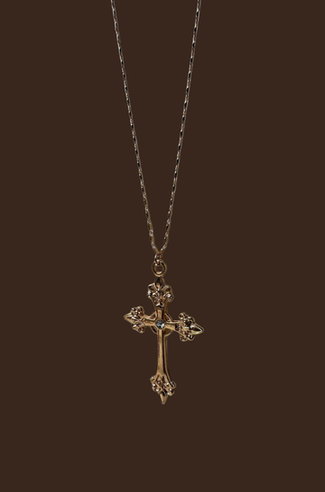 gold cross necklace