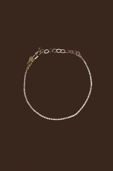 18k Gold filled tennis bracelet with 1.2mm cubic zirconia stones
fake diamond bracelet