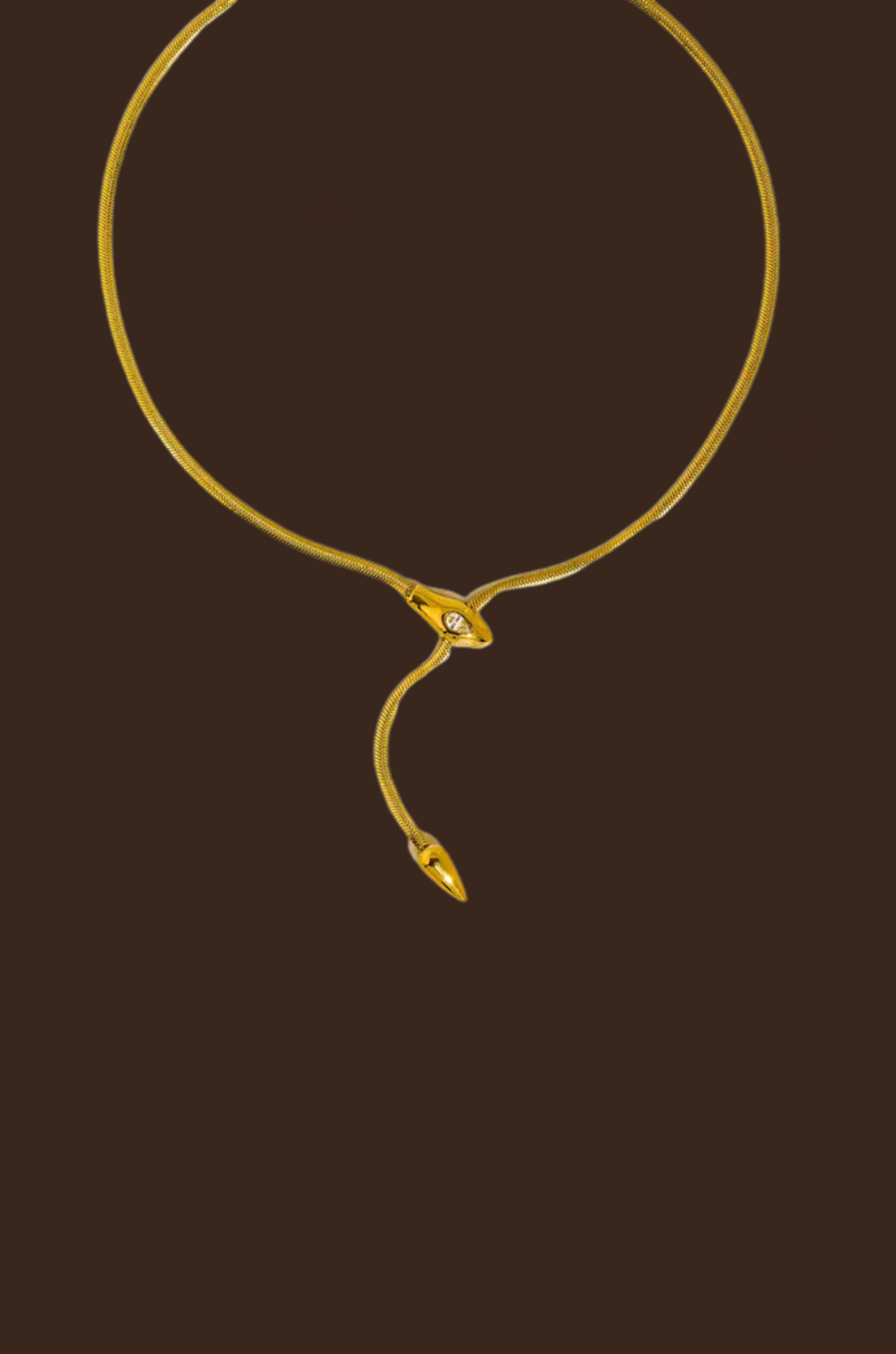 18K Gold Non-Tarnish Serpent Y Lariat Necklace
18K Gold Plating
Stainless Steel
Pendant Size: 2.36"
Chain Length: 15.74"
Extension: 2"
Lead-free/Nickel-safe/Hypoallergenic/Water Resistant