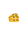 18K Gold Non-Tarnish Dome Statement Ring