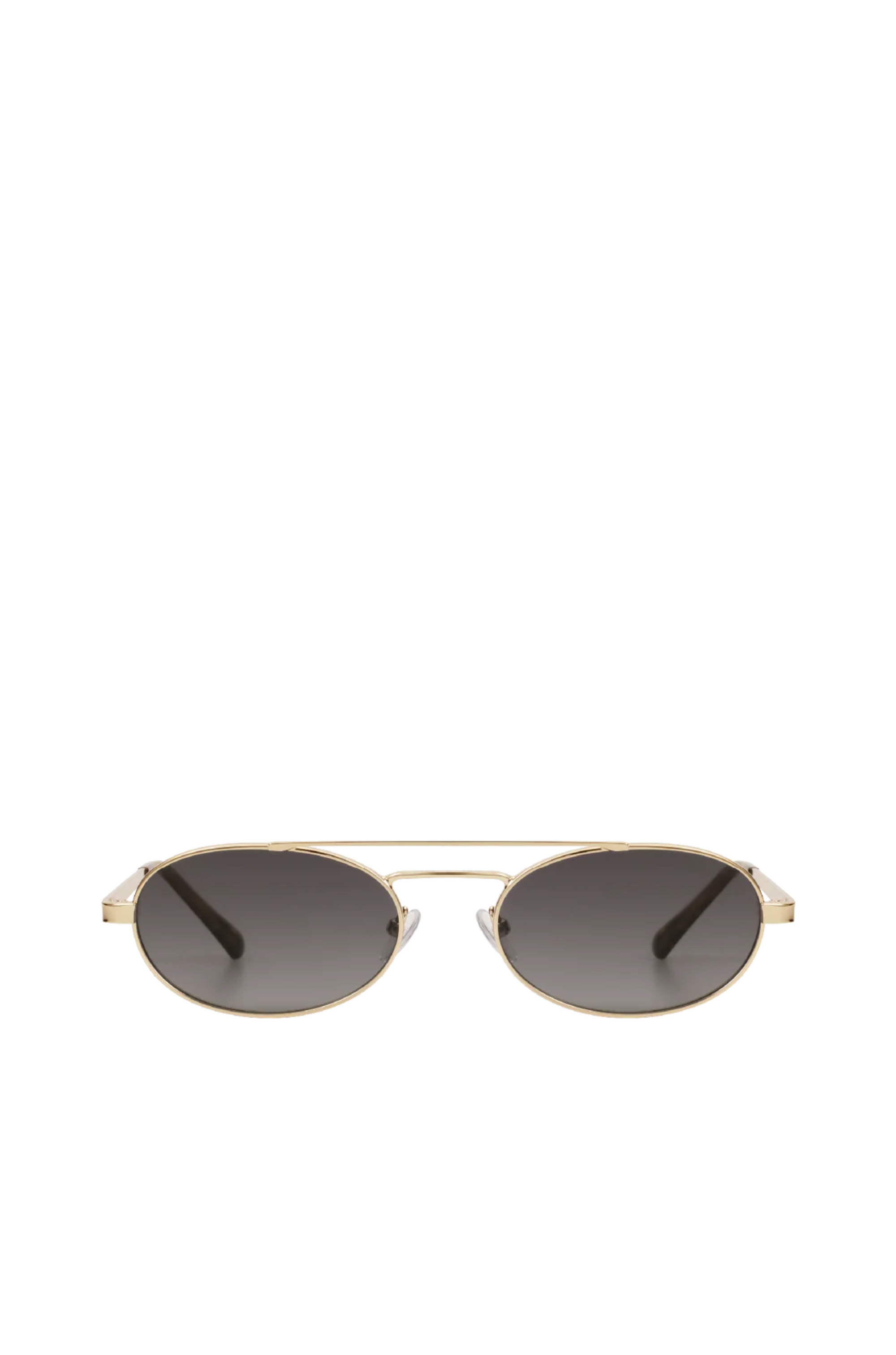 black and gold Round aviator sunglasses