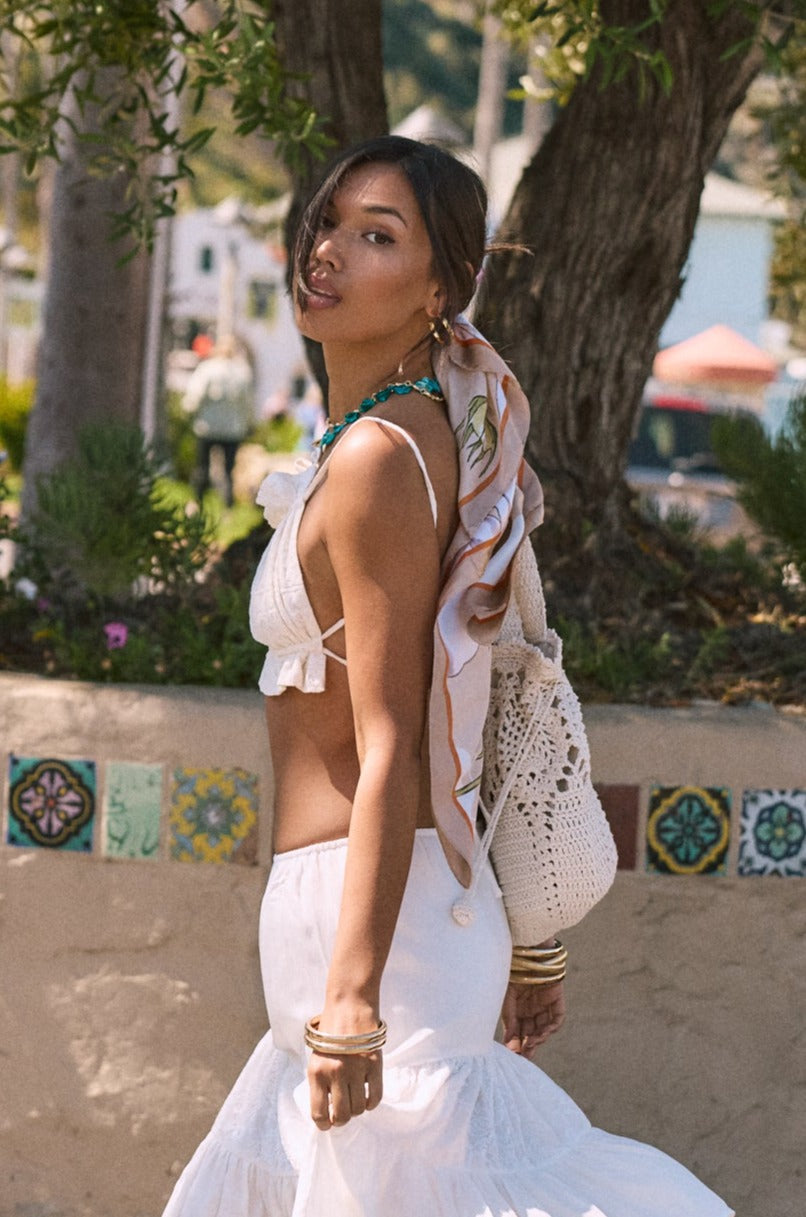 Crochet lace crop top. Adjustable drawstring straps. Fully lined. open back crop top. white cropped tank top. mexico outfit. vacation outfit. going out top. european summer top. european summer outfit. vacation outfit