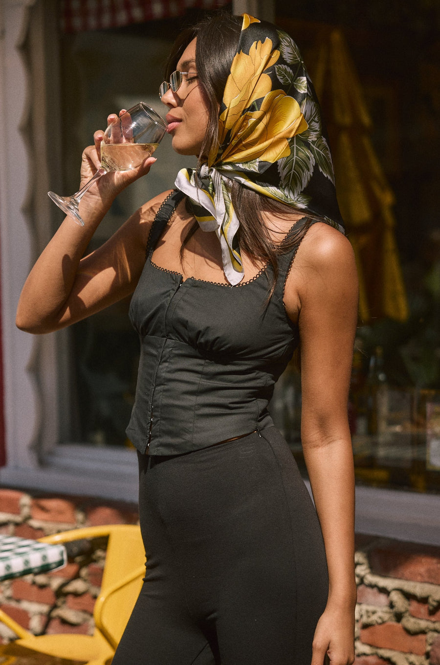 Woven crop top. Fixed straps. Front hook and eye closures. Lace trim. Side zipper closure. Fully lined. blank tank top. black crop top tank top. top that hooks in the front. black corset top. going out top. european summer outfit. european summer top. vaction outfit. 