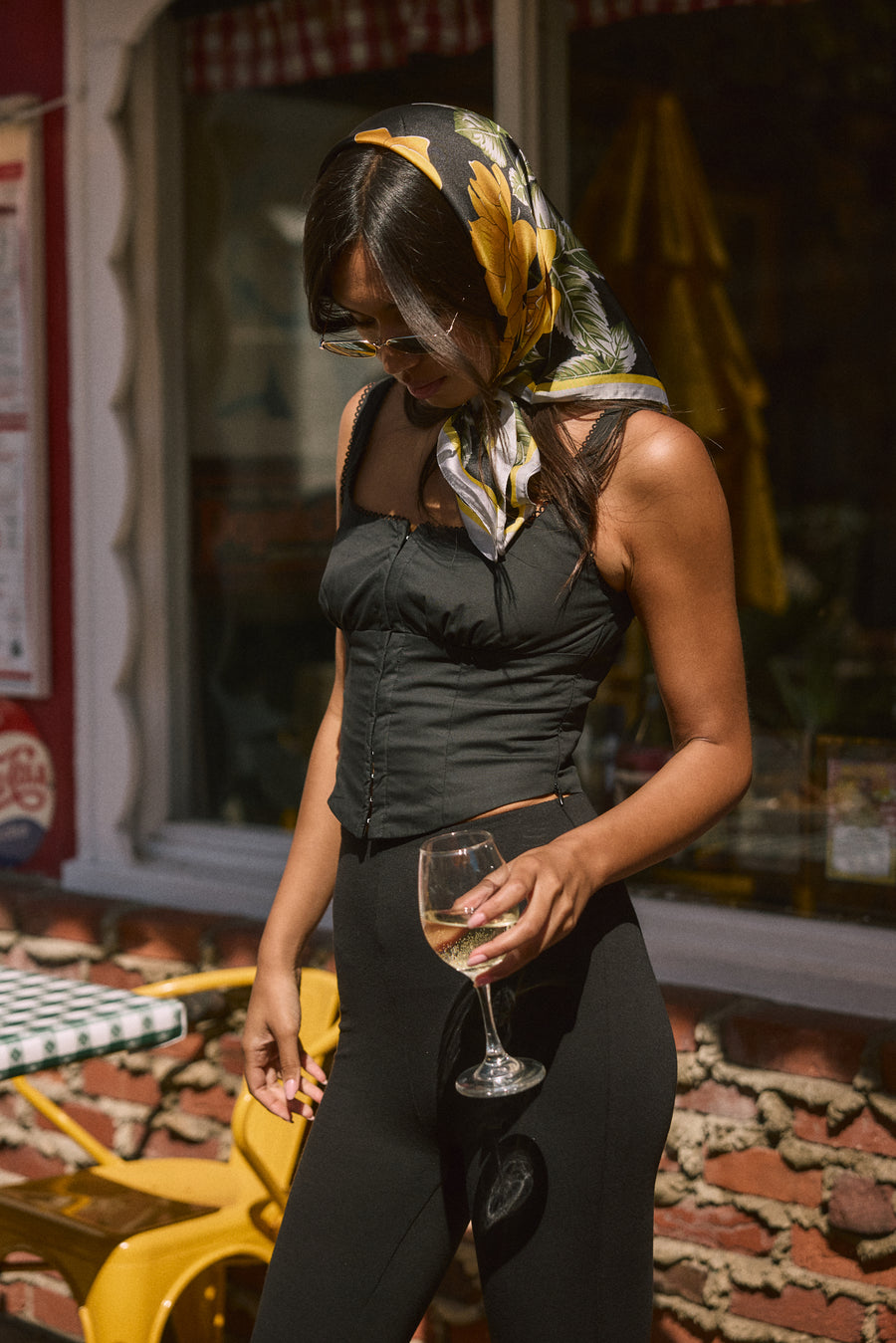 Woven crop top. Fixed straps. Front hook and eye closures. Lace trim. Side zipper closure. Fully lined. blank tank top. black crop top tank top. top that hooks in the front. black corset top. going out top. european summer outfit. european summer top. vaction outfit. 