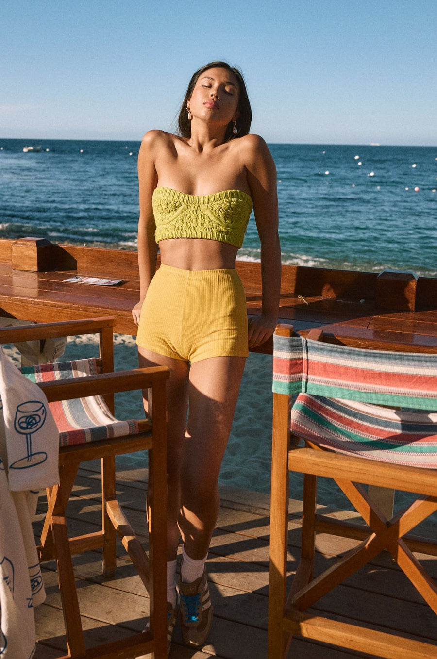 Crochet knit tube top. Underwire cups. Elastic back strap with hook and eye closures. Unlined. green crochet crop top. strapless crochet top. summer outfit. summer going out top. beach vacation outfit. beach vacation top. fancy dinner top. european summer outfit. european summer top. european summer outfit inspo. vacation outfit