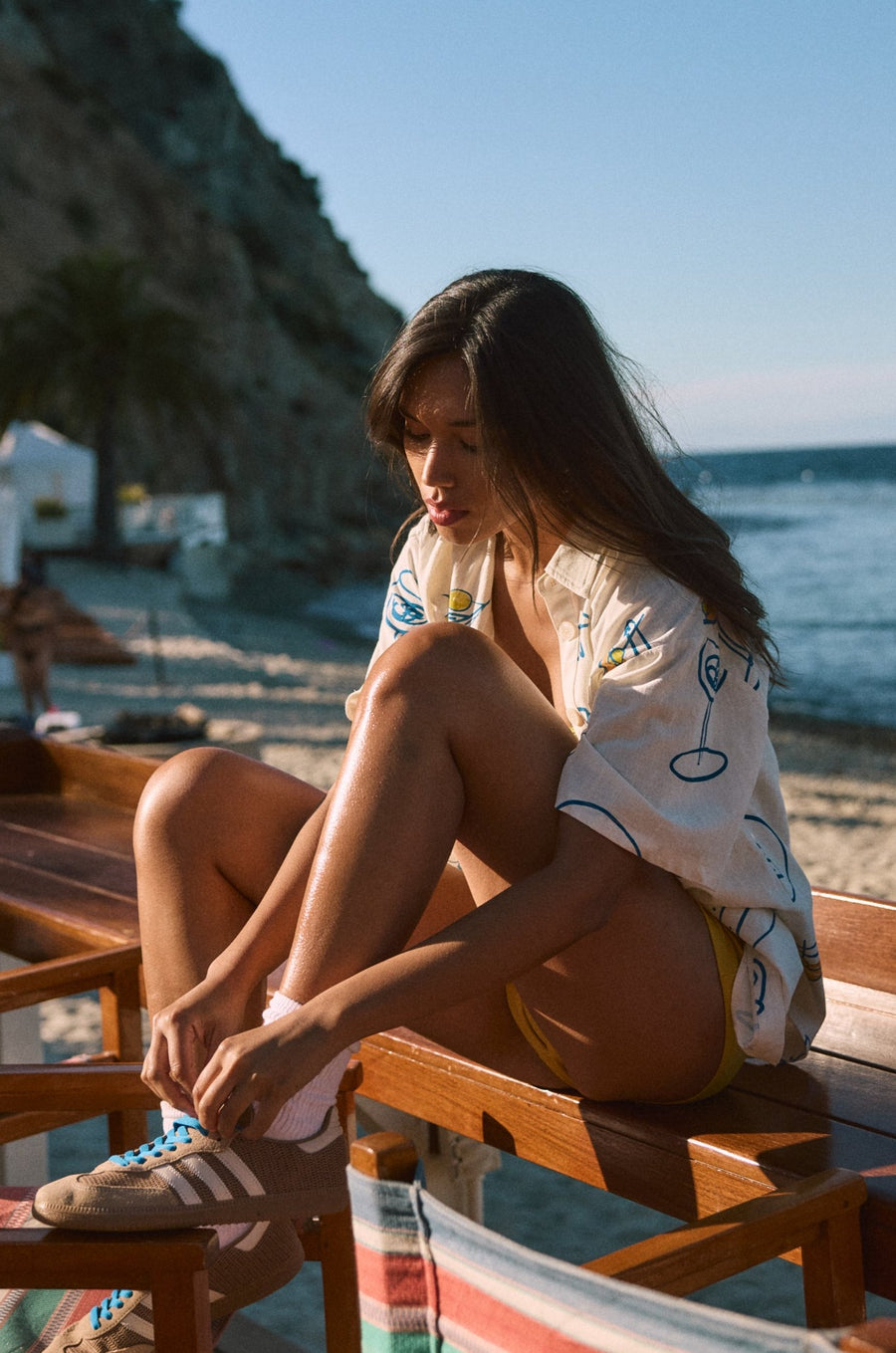 Printed woven shirt. Collar neckline. Short sleeves. Front button down closures. Front pocket. Unlined. shirt with wine on it. shirt with lemon. shirt with grapes. beach cover up. beack top cover up. summer top. vacation top. vacation outfit. european summer top. european summer outfit. european summer outfit inspo