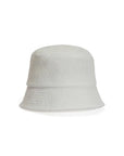 white terry cloth bucket hat