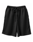 black Satin shorts
Satin jorts
Elastic adjustable waistband
Side pockets
Lined