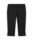black Capri pant
Elastic waistband
Side zipper slit
Unlined