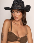 black Raffia cowboy hat
Not bendable