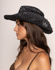black Raffia cowboy hat
Not bendable