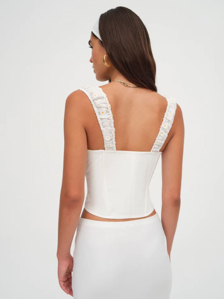 Tilly Denim Corset Top by For Love & Lemons - FINAL SALE