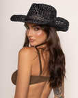 black Raffia cowboy hat
Not bendable