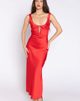 red Satin maxi dress
Front adjustable tie
Front keyhole
Side zipper closure
Lined
valentines day dress
galentines day dress
red wedding guest dress