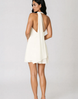 One shoulder halter mini dress
Attached scarf
Adjustable back strap
Tired skirt
Side zipper closure
Lined
white graduation mini dress
white bridal mini dress