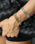 CZ stone bracelet
Waterproof, Tarnish Free &amp; Hypoallergenic
All Wrist Sizes Up To 18cm
gold teardrop cz stone bracelet