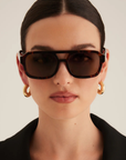 brown tortoise aviator sunglasses by banbe