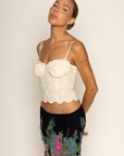 Woven floral eyelet cami tank top
Ruffle bust hem
Elastic bust hem
Adjustable straps
Back zipper closure
Unlined
yellow floral eyelet tank top 
summer tank top
spring tank top