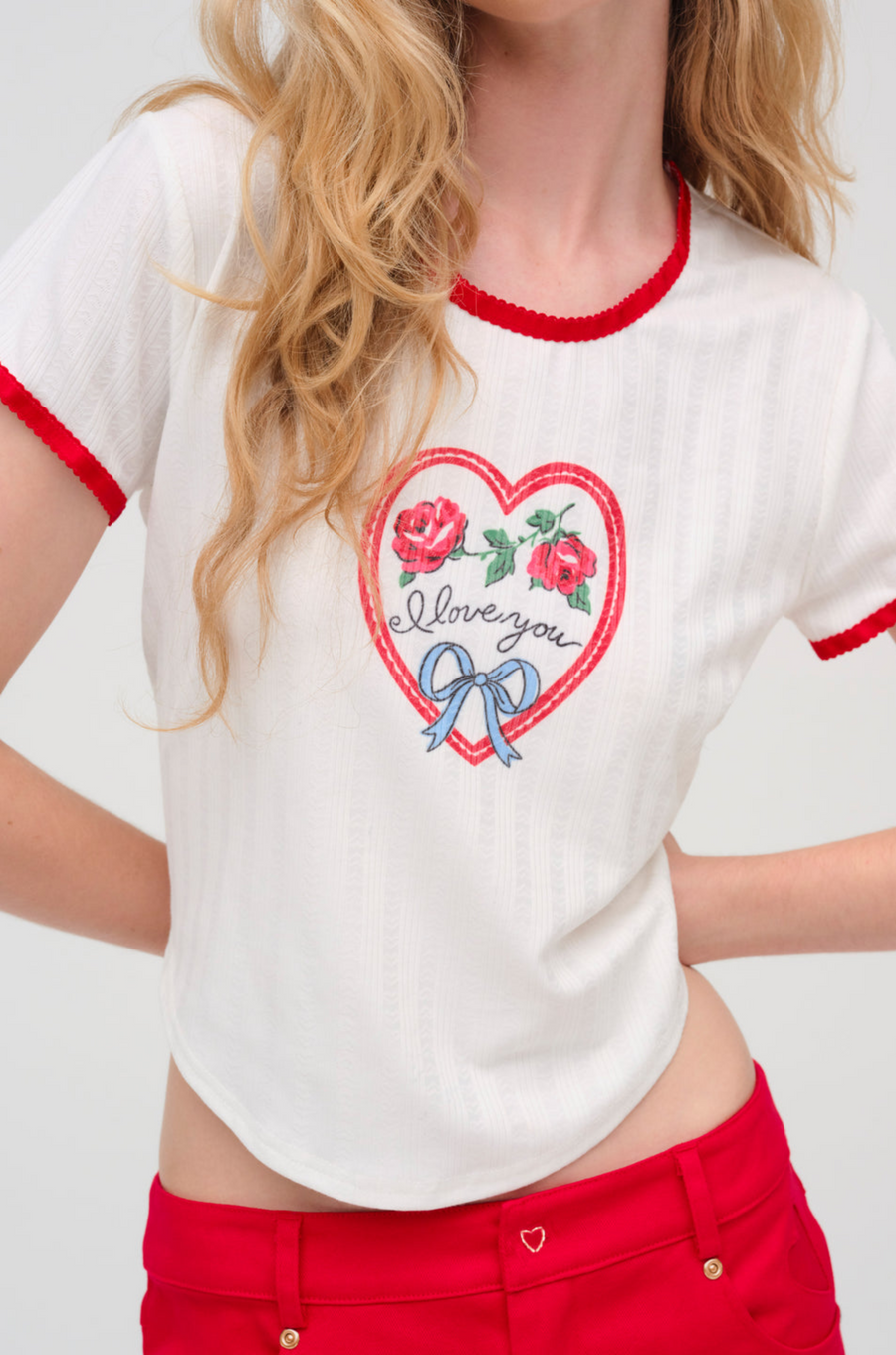 I Love You Heart Baby Top by For Love & Lemons