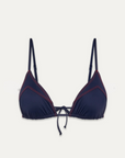 Triangle bikini top
Skimpy coverage
Bralette-style bikini top
Adjustable shoulder straps for a personalized fit
blue bikini top
faux denim bikini top