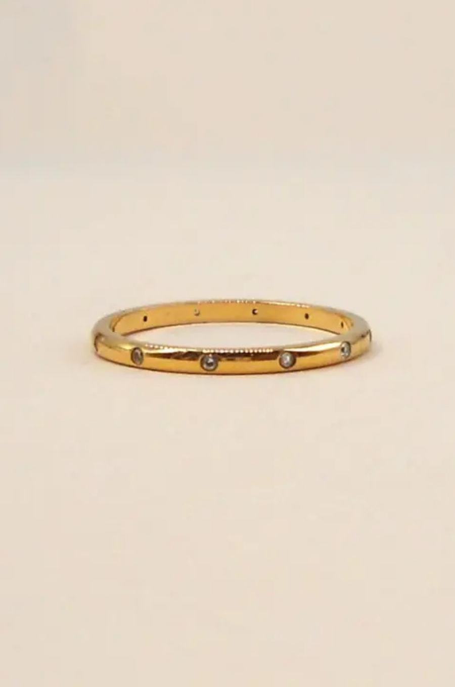 Ring with cz stones
Gold dipped
14k gold plating