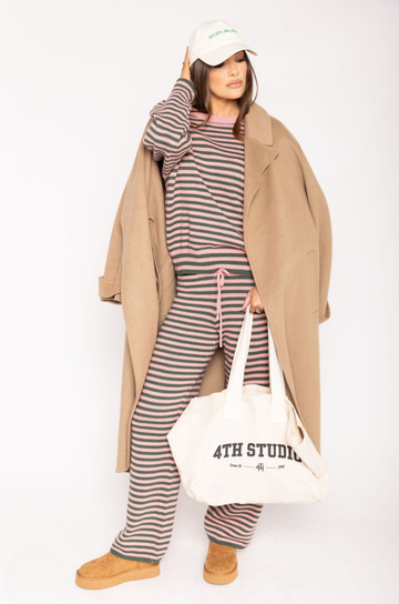 pink and green knit striped lounge set
christmas gift
christmas outfit