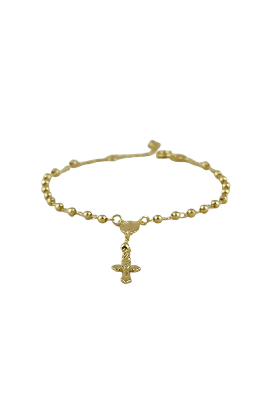18k Gold Filled Beaded Rosary
Length: 7" with 2" extender chain
Hypoallergenic jewelry
Nickel Free
Water-resistant