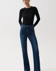 High rise slim boot cut jeans
Crafted from comfort stretch denim in Penthouse
Dark indigo wash with refined fading that adds depth and sophistication
Waist: 26" / Rise: 11" / Inseam: 33" / Length: 44" / Leg Opening: 19"
Cotton/Spandex