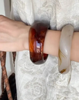Acrylic marble pattern bangle bracelet