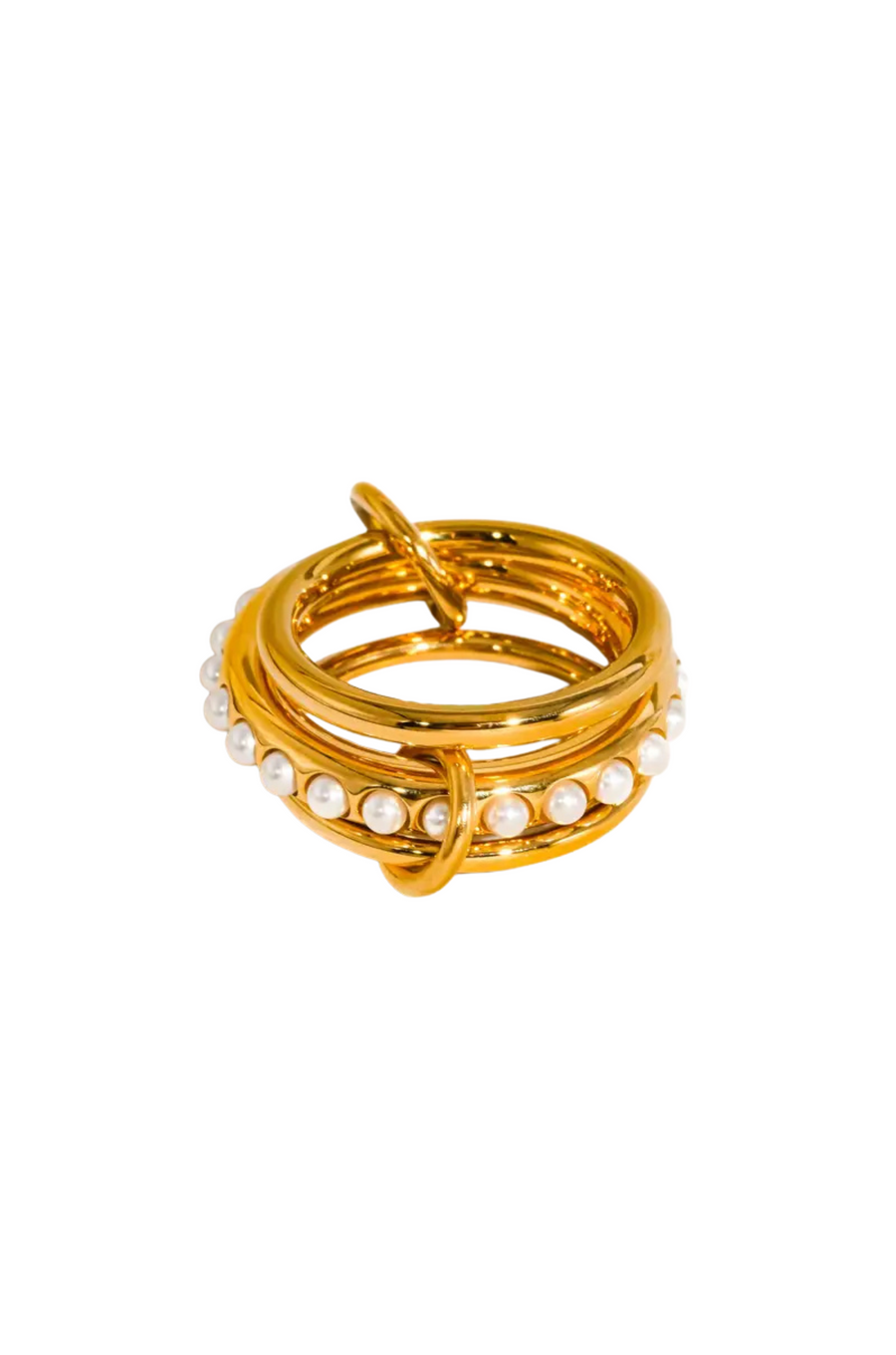 18K Gold Non-Tarnish Multi Stack Pearl Band Ring
18K Gold Plating
Stainless Steel
Size 8 Measurement: 0.714 Diameter/2.24 Circumference
Lead-free
Nickel-safe
Hypoallergenic
Water Resistant