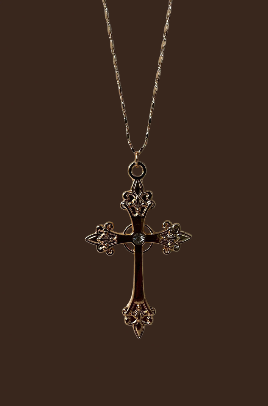 gold cross necklace