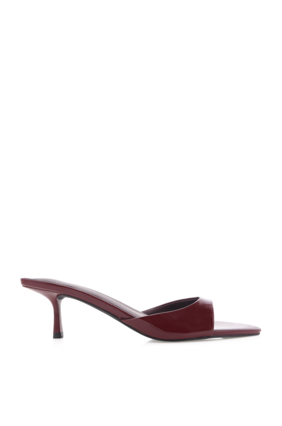 burgundy pointed kitten heel billini