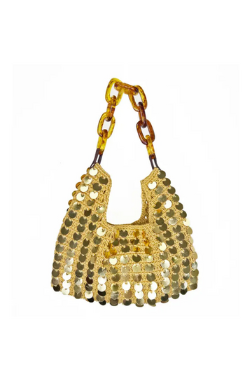 gold Sequin cotton mini purse
Inner lining
Magnetic clasp closure