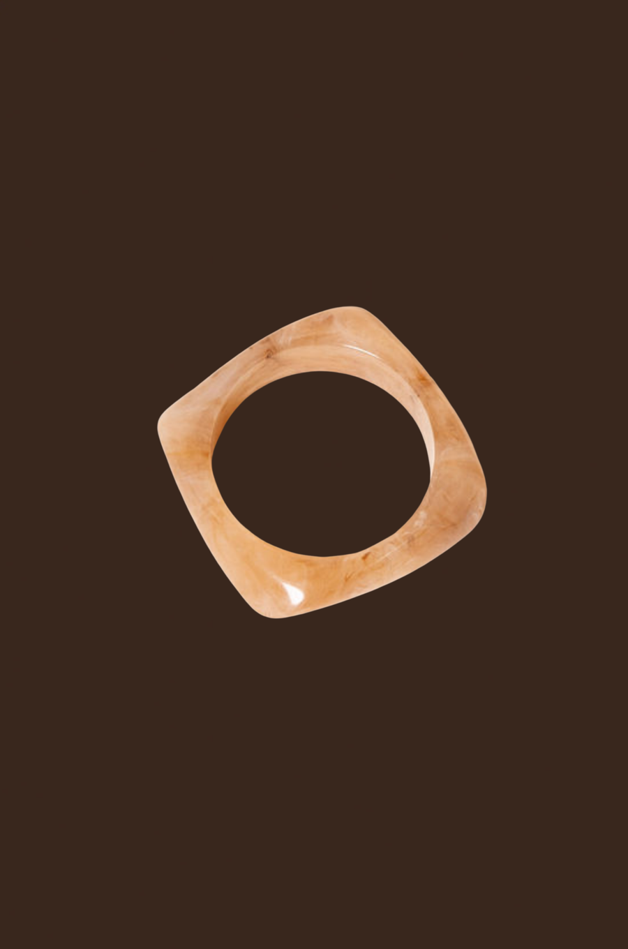 Acrylic marble pattern bangle bracelet
beige orange bangle