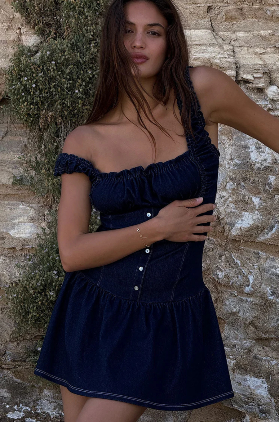 Christa Ruffle Mini Dress by Frankies Bikinis