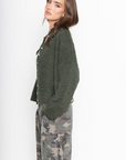 Fuzzy knit cardigan
Crewneck
Front button down closures
Long sleeves
Unlined
green cardigan
fall cardigan
fall outfit
fall transition outfit