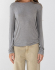 grey Knit long sleeve tee
Crewneck
Unlined
Length: 21.5"
Rayon/Acrylic/Spandex