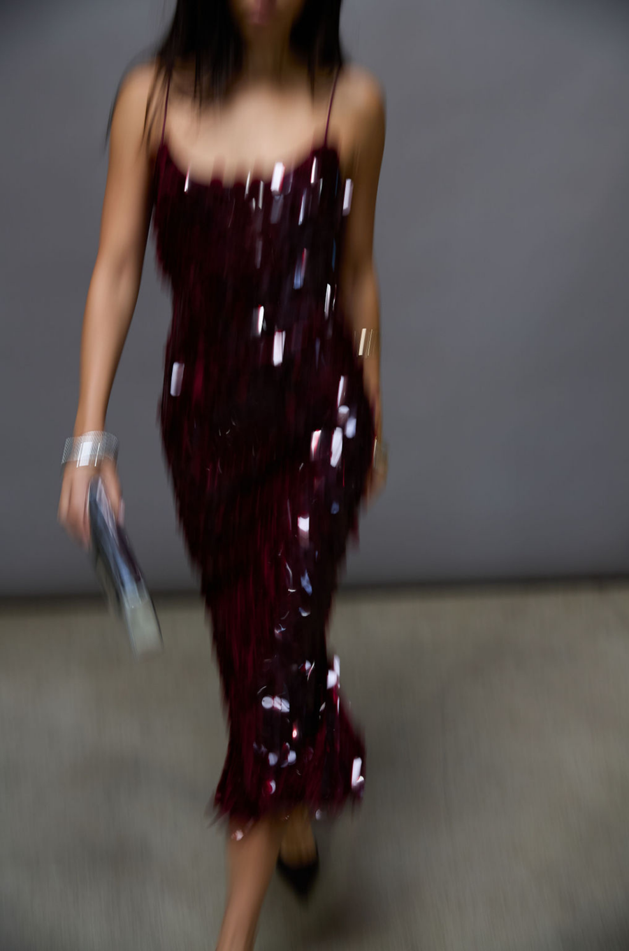burgundy Sequin maxi dress. Elastic straps. Back hook and eye and zipper closures. Back slit. Fully lined. holiday outfit. holiday dress. holiday inspo