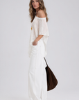 white Sheer knit poncho
Unlined