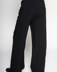 Stretch trouser pants
Trimmed waist
Button and zipper fly
Side pockets
Faux back pockets
Unlined
black trouser pants
cute work pants
fall outfit