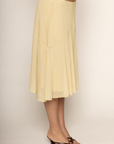 yellow and brown Mesh polka dot midi skirt
Scalloped elastic waistband
Ruffle trim
Lined
summer midi skirt
yellow and brown polka dot midi skirt